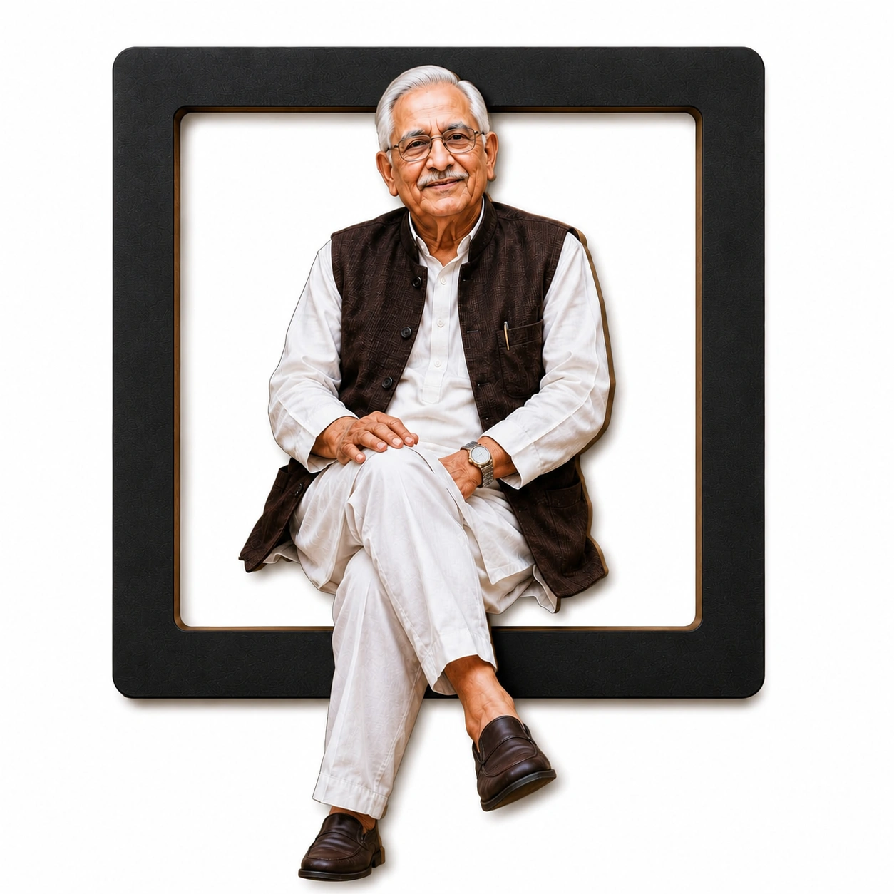 Elegant Senior Cutout Wall Frame